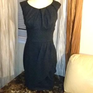 Enfocus charcoal knit sleeveless sheath